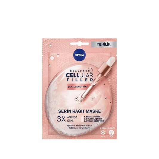 Nivea Cellular Filler Anti-Aging Face Mask with Cooling Effect - Hydrating Sheet Mask for Youthful Skin by Beauty Care Bag
