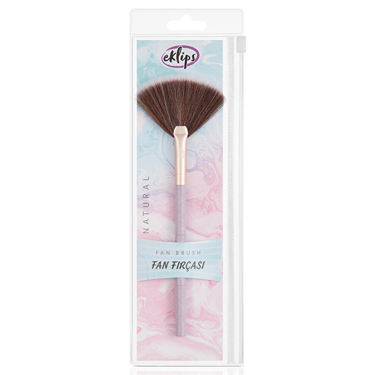 Eklips Natural Fan Brush: Achieve Flawless Highlights, Bronzer & Blush - Soft, Precise Makeup Application for a Radiant Look by Beauty Care Bag