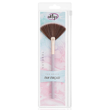 Eklips Natural Fan Brush: Achieve Flawless Highlights, Bronzer & Blush - Soft, Precise Makeup Application for a Radiant Look by Beauty Care Bag