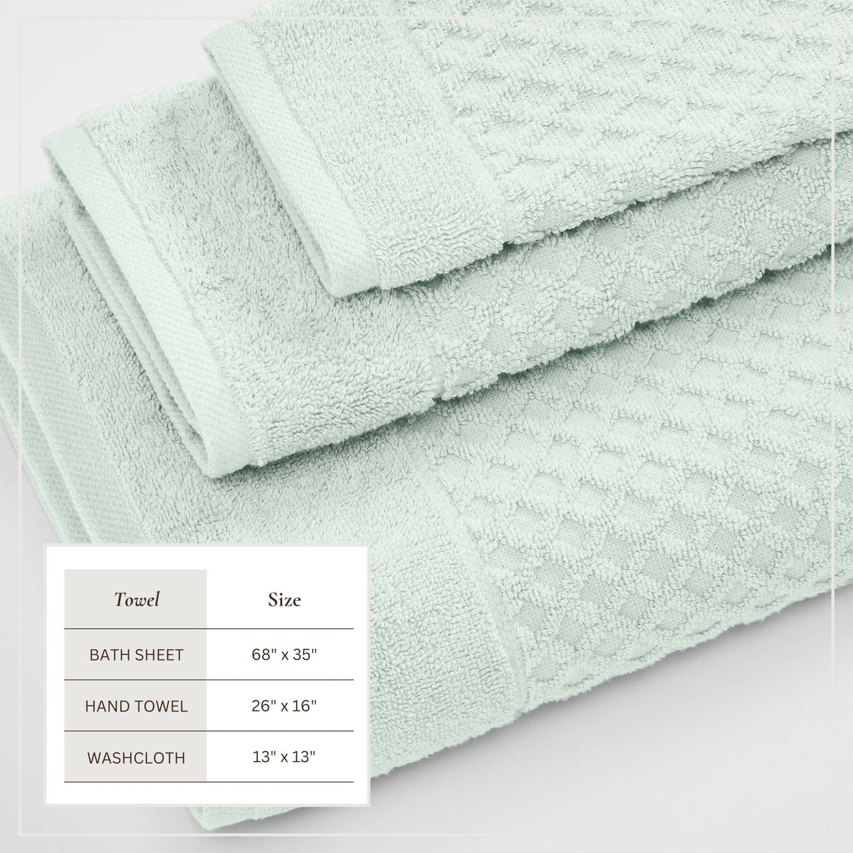 Cotton Diamond Waffle Weave Bath Towel Set - Grayson Collection by Great Bay Home