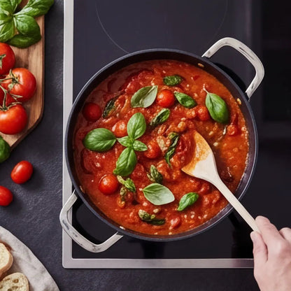 Ceramic Nonstick Sauté Pan with Lid, 3.5-Qt by Alva Cookware