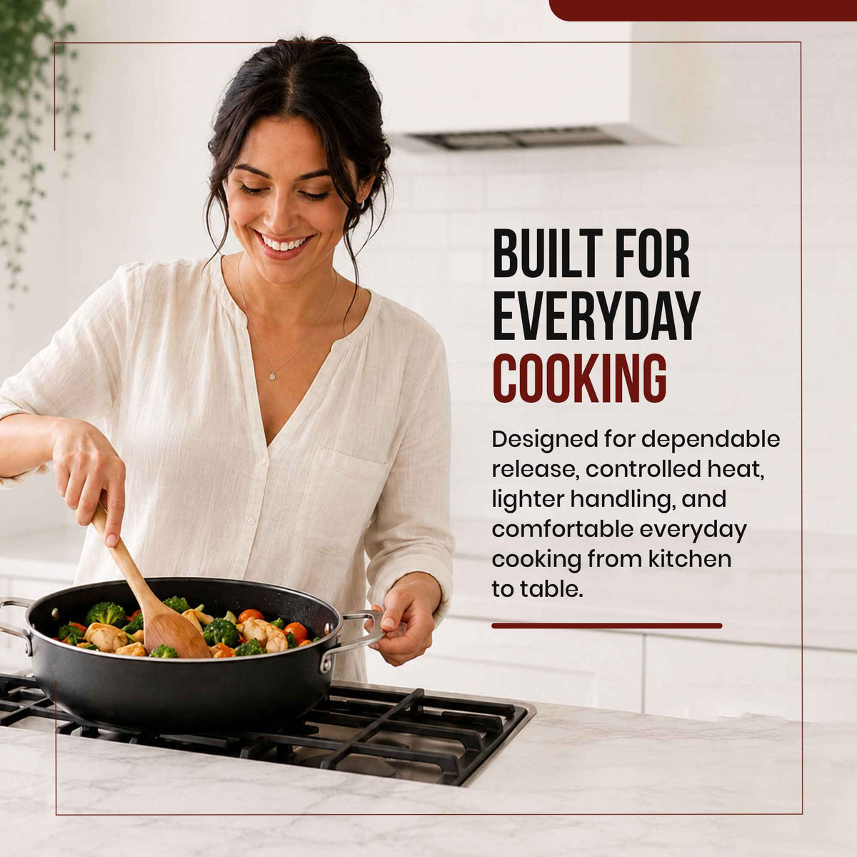Ceramic Nonstick Sauté Pan with Lid, 3.5-Qt by Alva Cookware
