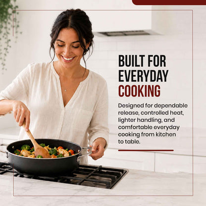Ceramic Nonstick Sauté Pan with Lid, 3.5-Qt by Alva Cookware