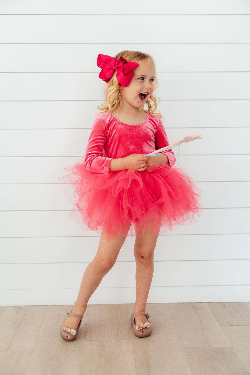 Magenta Velvet L/S Tutu LeotardTutu Leotard L/STorqelo.com
