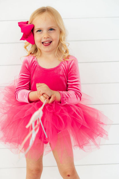 Magenta Velvet L/S Tutu LeotardTutu Leotard L/STorqelo.com