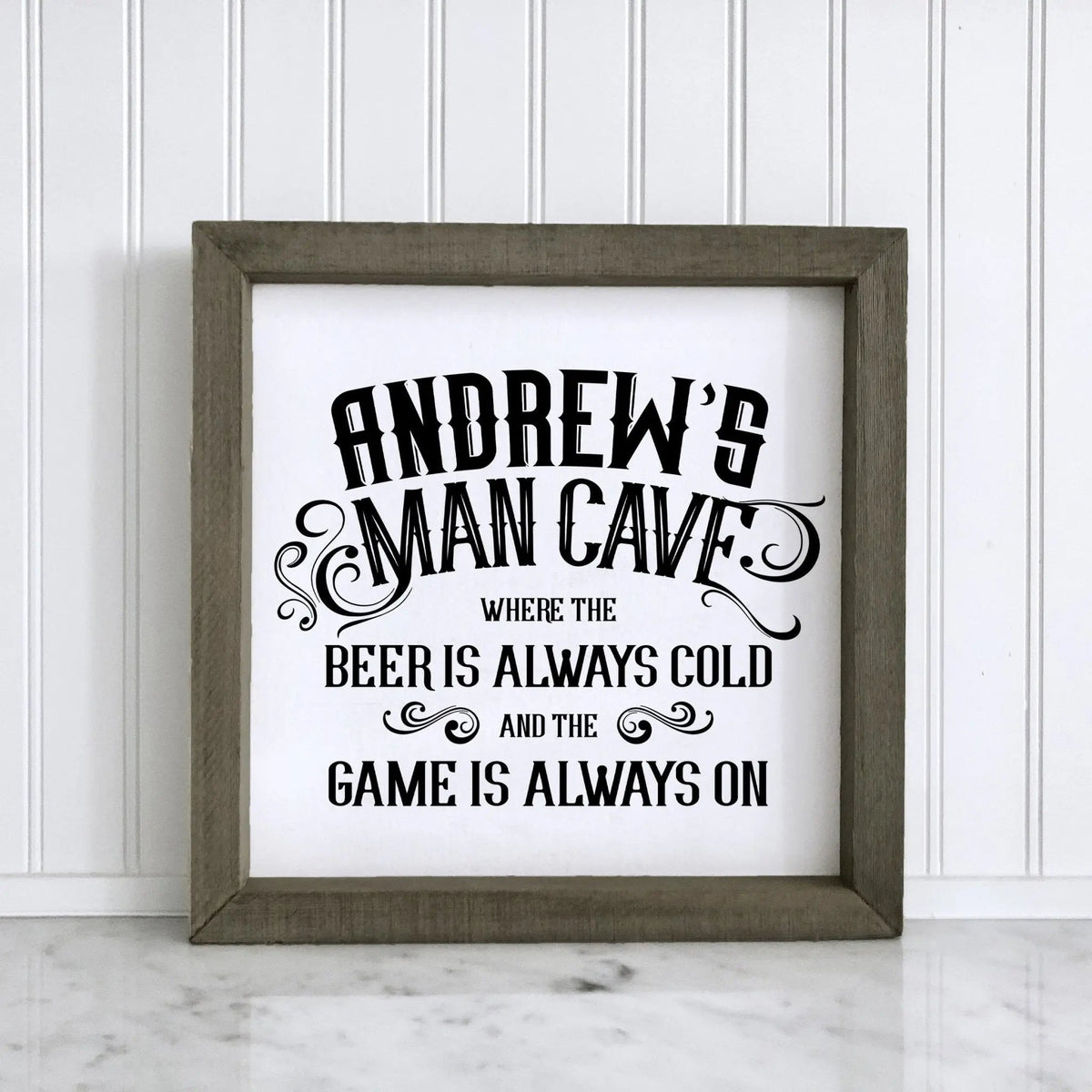 man cave signs - personalized sign - man cave gift - custom wood sign by Joyful Moose