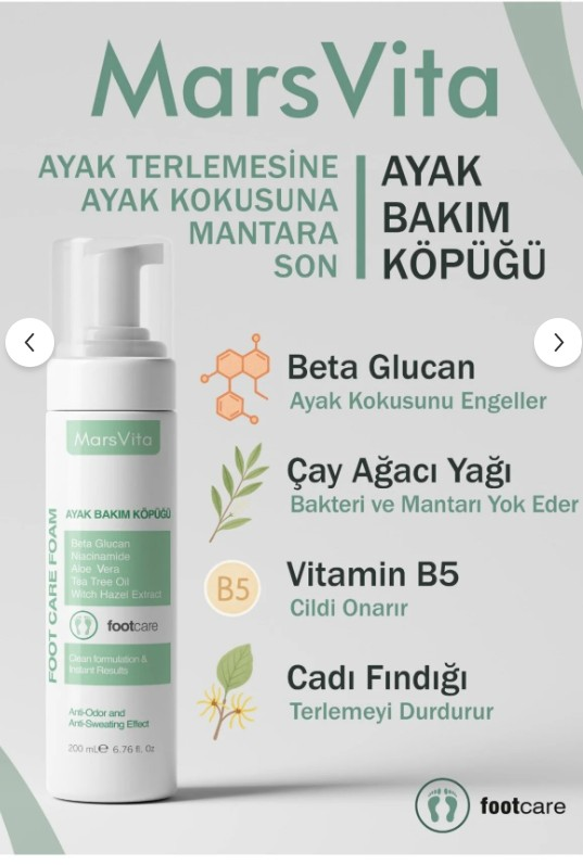 Marsvita Foot Care Foam for Dry & Rough Feet 200 ml by Beauty Care Bag
