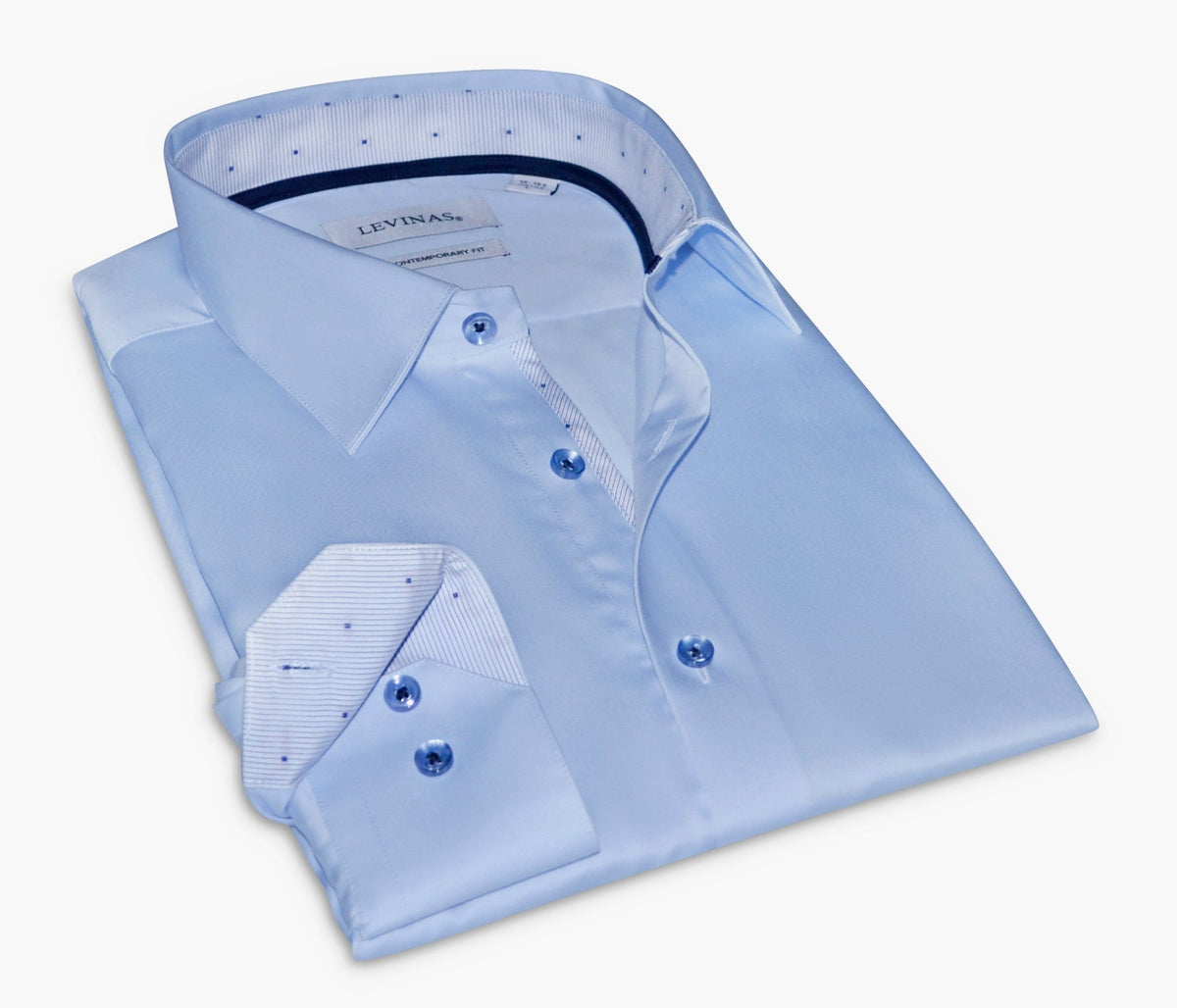 Martin Button-Up Shirt With Contrast Details // Blue // Contemporary Fit (Regular)Shirts & TopsTorqelo.com