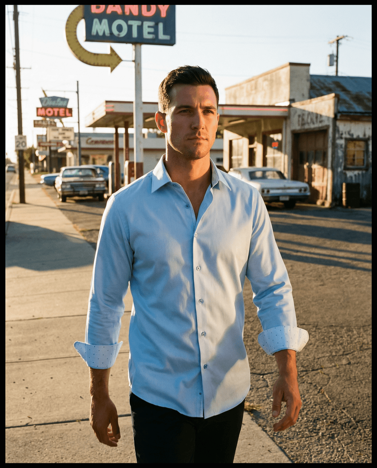 Martin Button-Up Shirt With Contrast Details // Blue // Contemporary Fit (Regular)Shirts & TopsTorqelo.com
