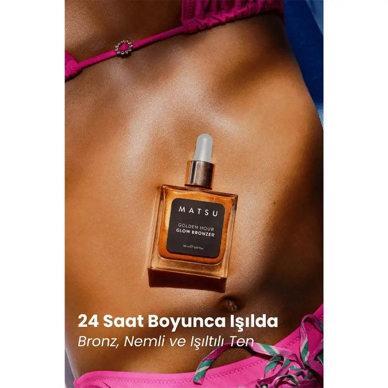 Matsu Golden Hour Glow Bronzing Body Oil for Radiant Skin 50ml by Beauty Care Bag