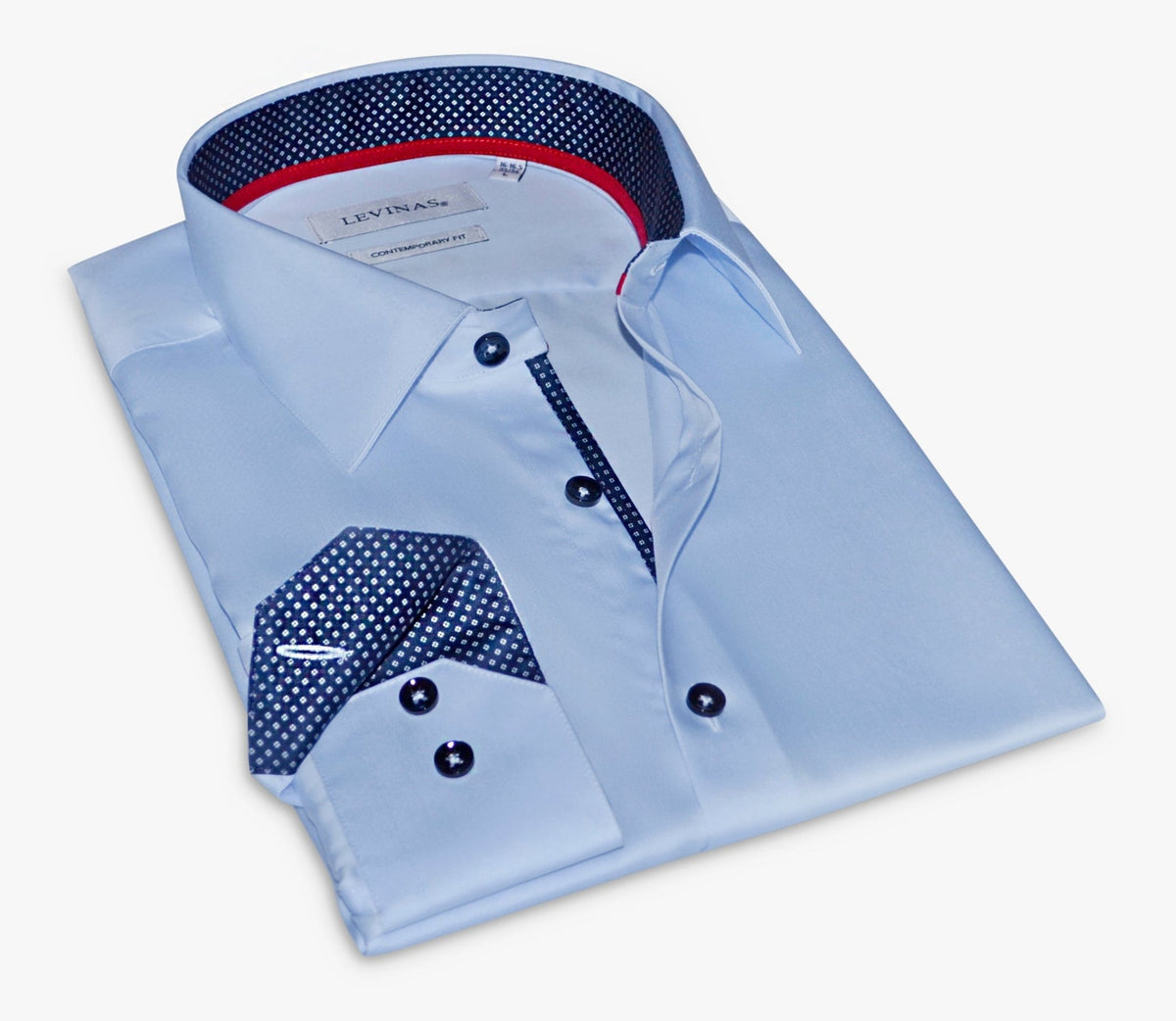 Matthew Button-Up Shirt With Contrast Details // Blue // Contemporary Fit (Regular)Shirts & TopsTorqelo.com