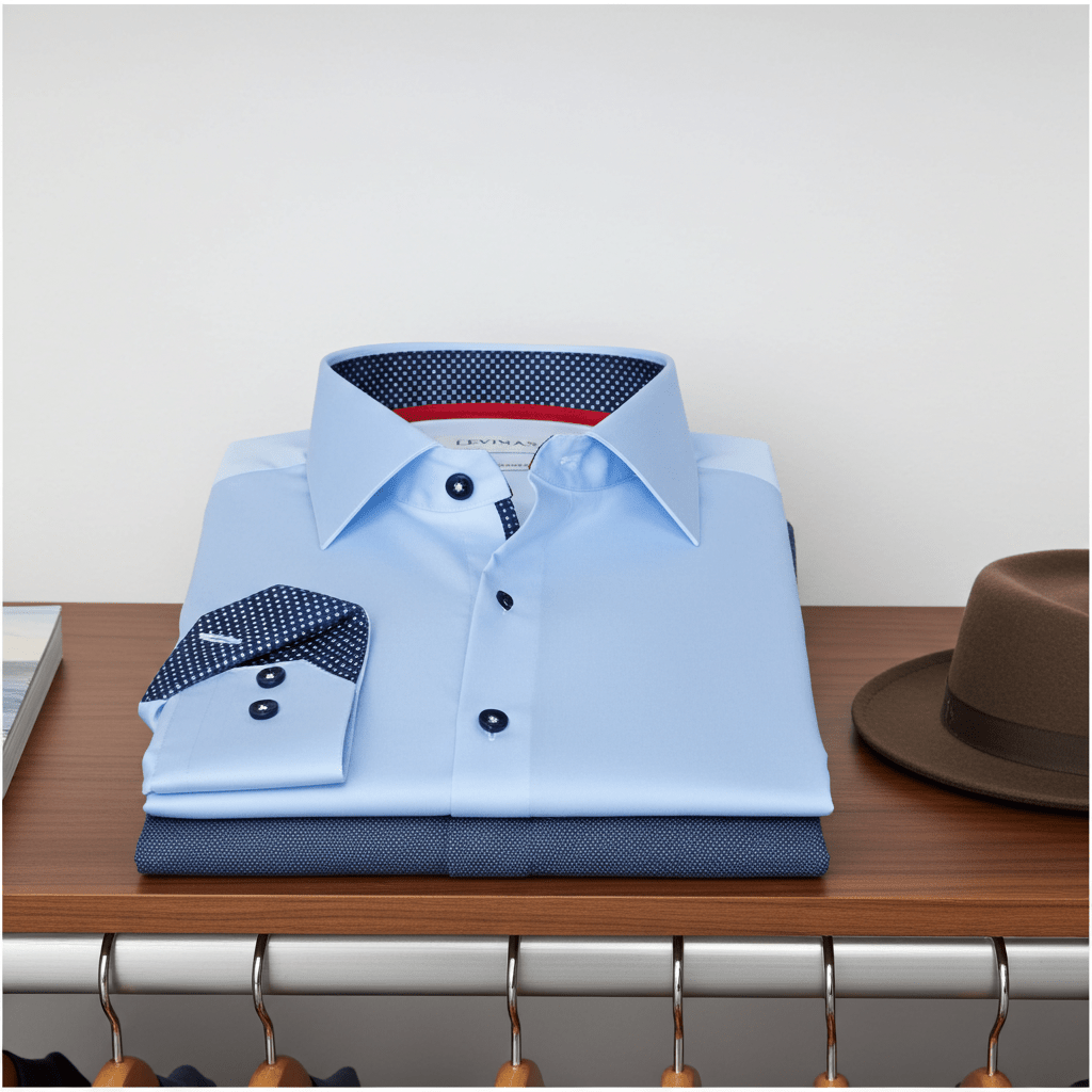 Matthew Button-Up Shirt With Contrast Details // Blue // Contemporary Fit (Regular)Shirts & TopsTorqelo.com