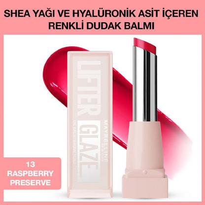 Maybelline Lifter Glaze Hydrating Lip Balm 13 Raspberry 10ml by Beauty Care Bag