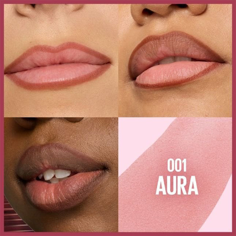 Maybelline Super Stay Peel Off 01 Aura Lip Tint for Defined Color 4.8ml by Beauty Care Bag