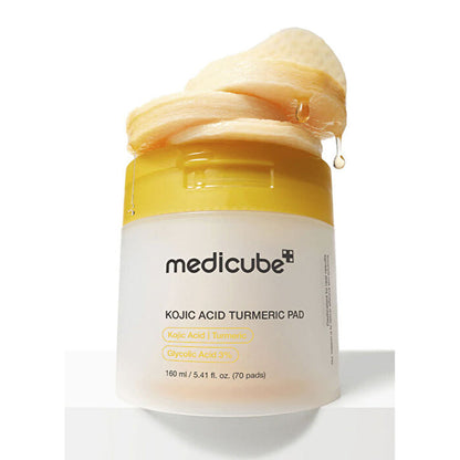 Medicube Kojic Acid Turmeric Pad Brightening Toner Pads 70 Count by Beauty Care Bag