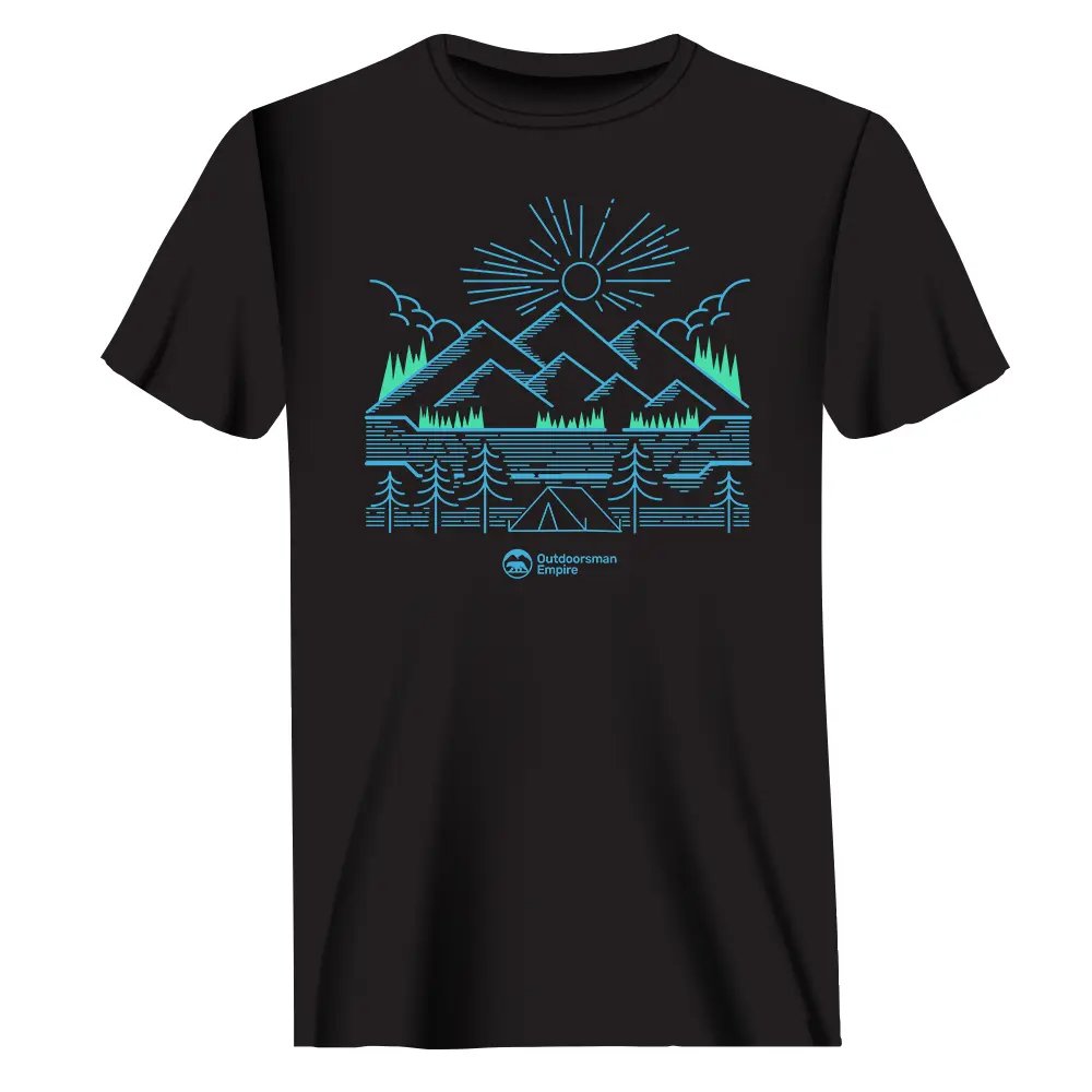 Camping Lines Man T-Shirt by Outdoorzees