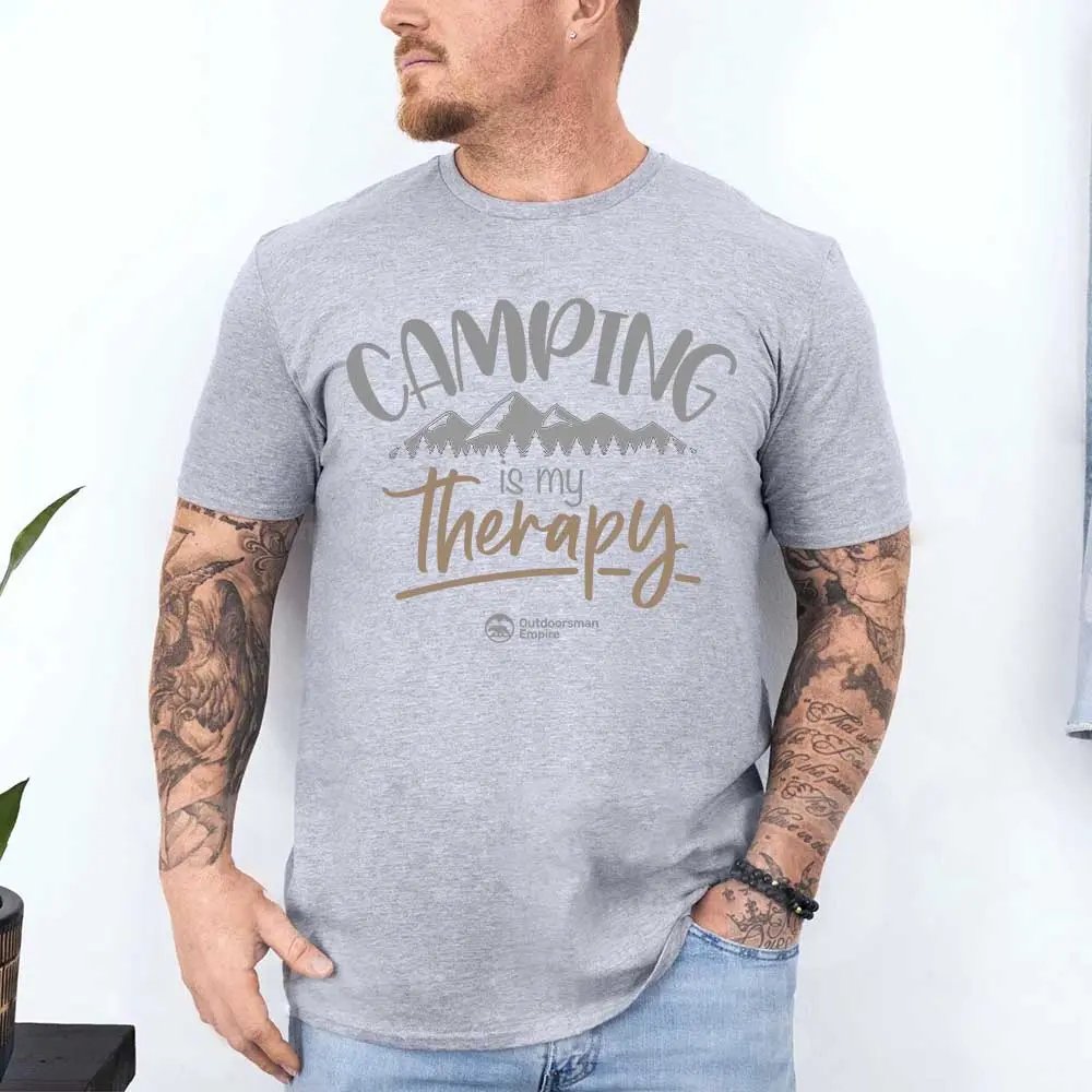 Camping Is My Therapy Man T-Shirt by Outdoorzees