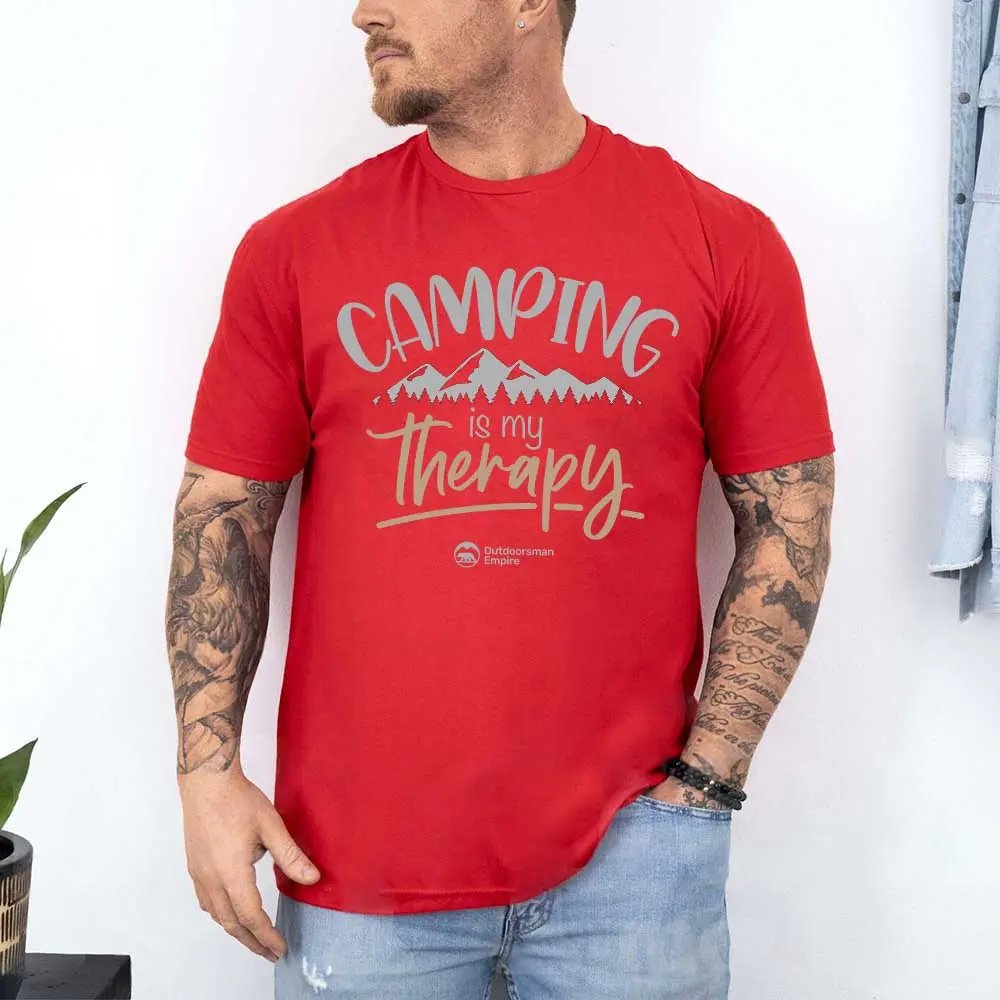 Camping Is My Therapy Man T-Shirt by Outdoorzees