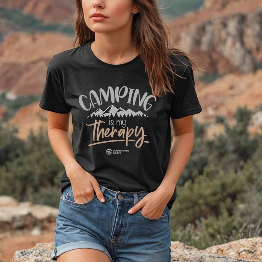 Camping Is My Therapy Unisex T-Shirt by Outdoorzees