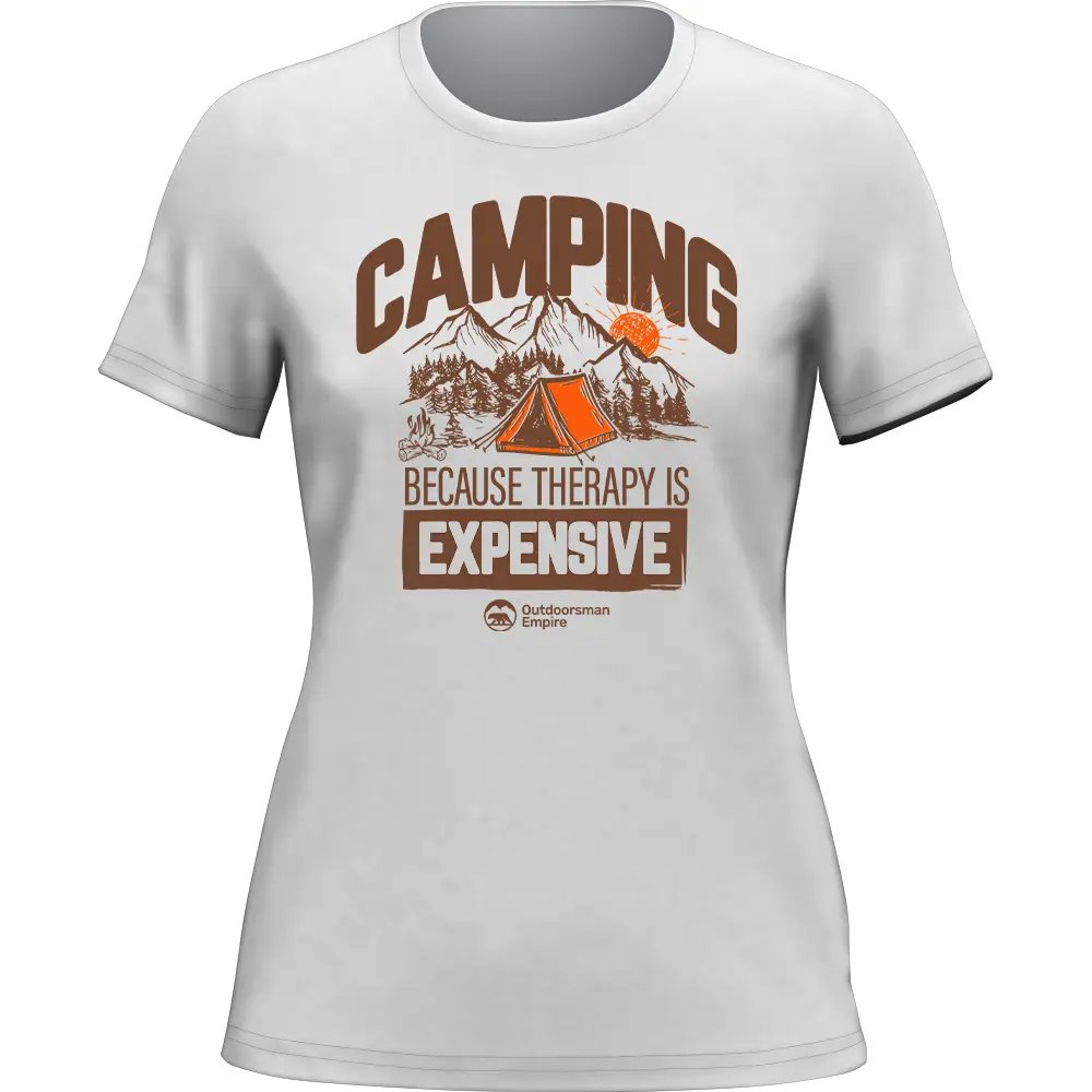 Camping No Expensive T-Shirt for Women by Outdoorzees