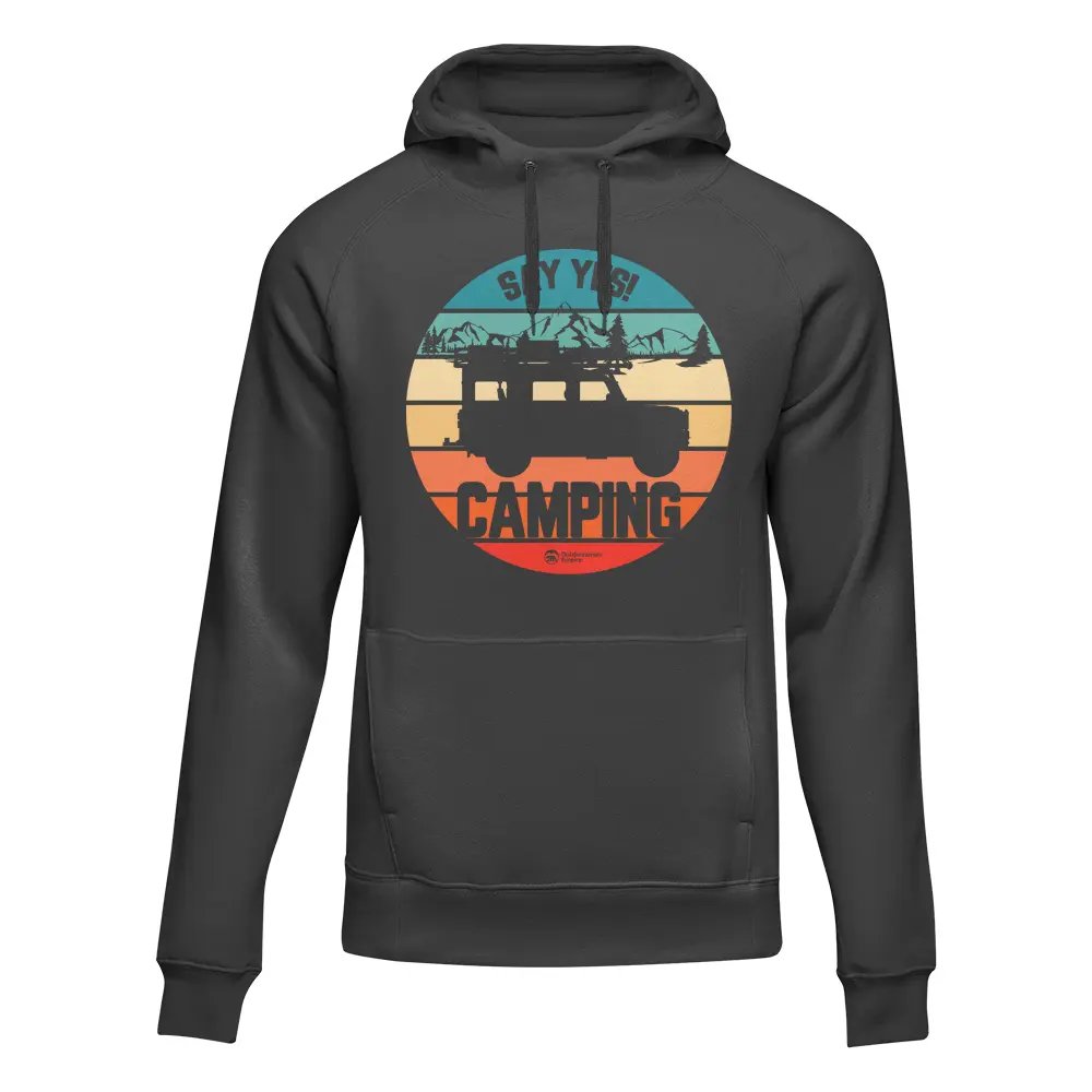 Style 70 Camping Adult Fleece Hoodie by Outdoorzees