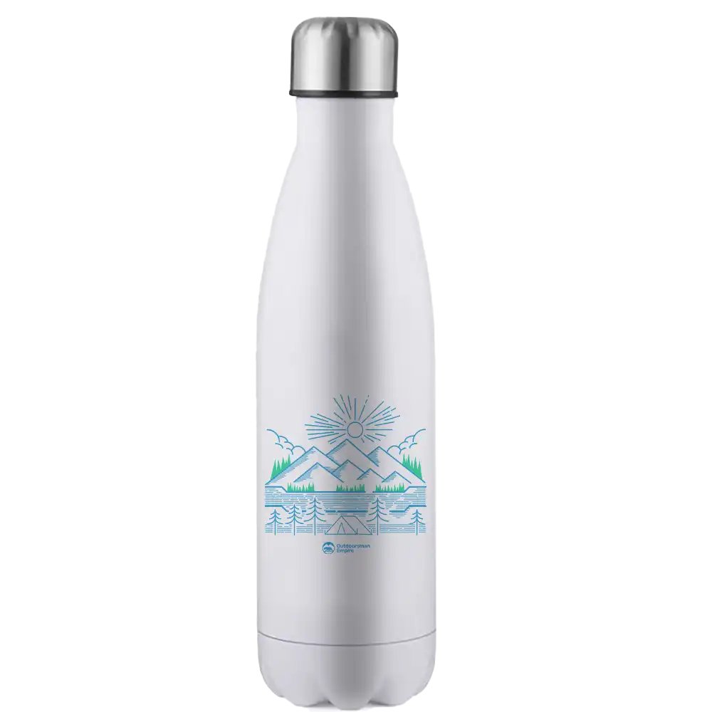 Camping Lines 17oz Stainless Water Bottle by Outdoorzees