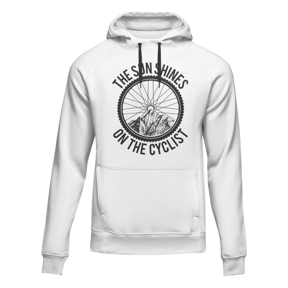 The Sun Shine On The Cyclist Adult Fleece Hoodie by Outdoorzees