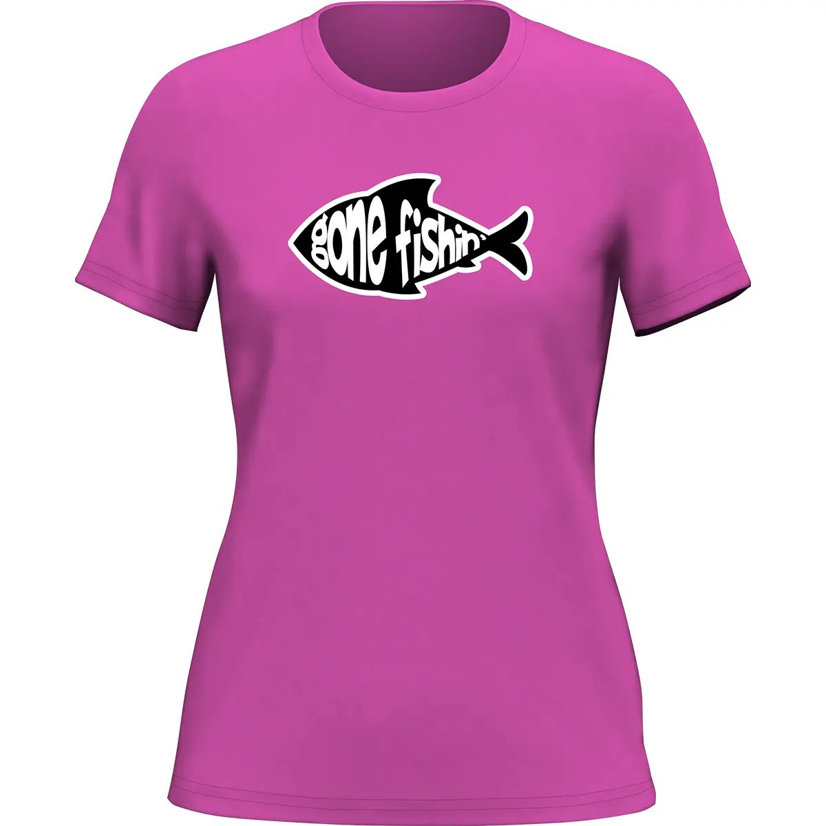 Gone Fishing v3 T-Shirt for Women by Outdoorzees
