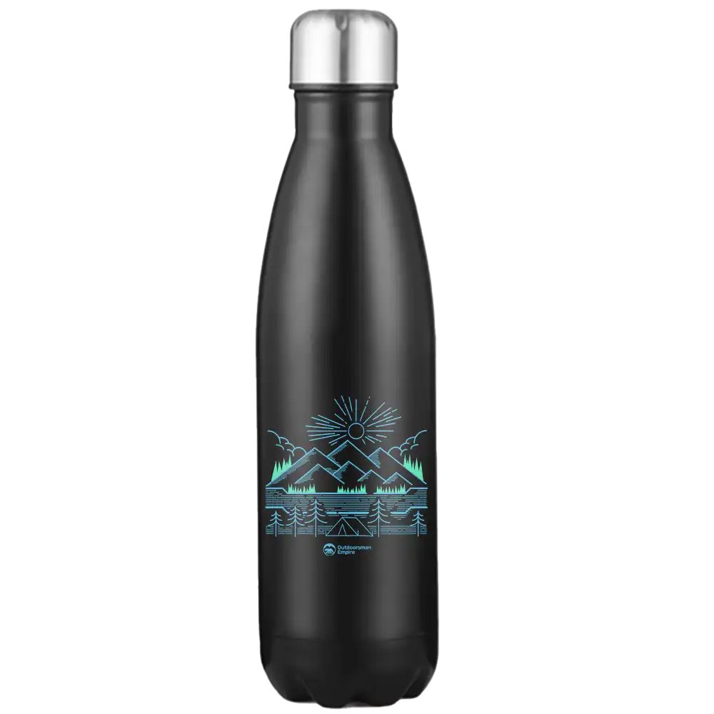 Camping Lines 17oz Stainless Water Bottle by Outdoorzees