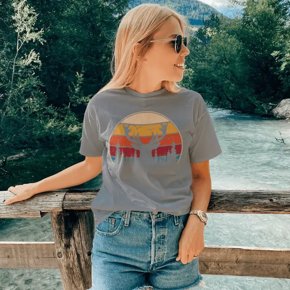 Deer Color T-Shirt for Women by Outdoorzees