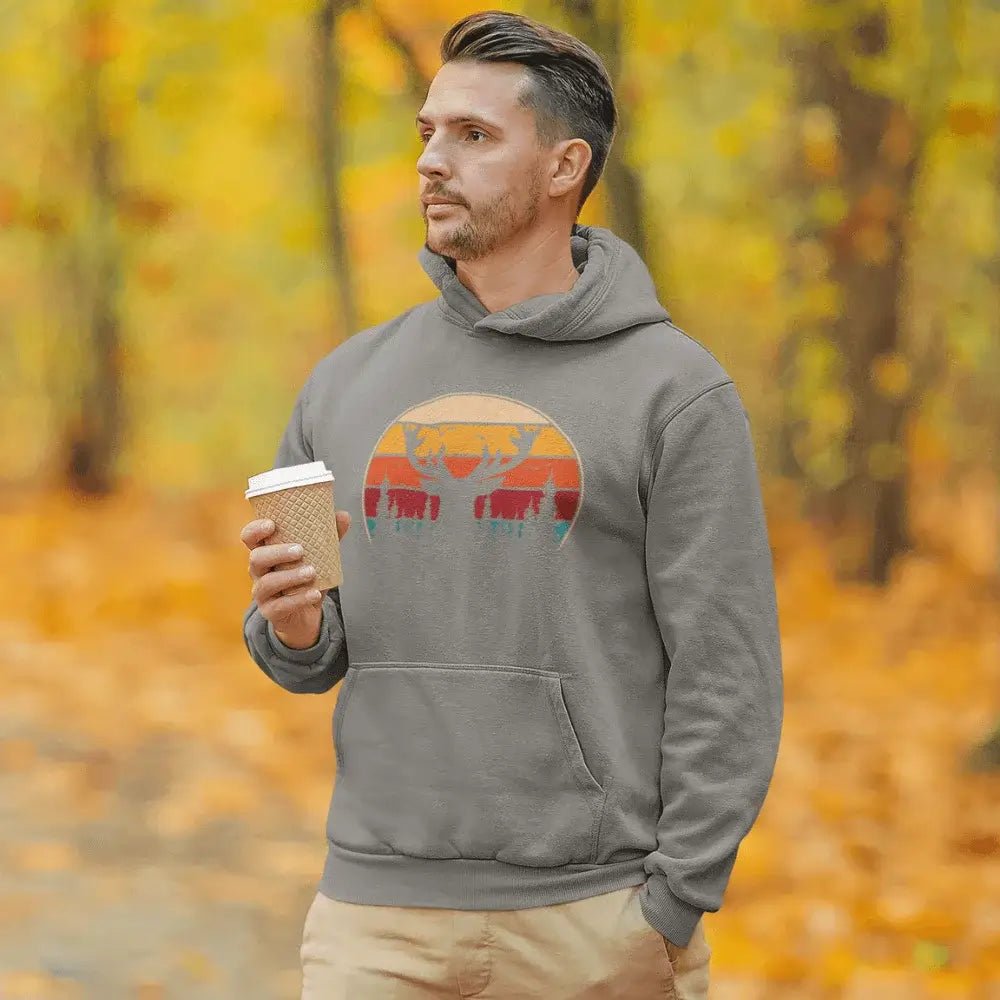 Deer Color Men Hoodie by Outdoorzees