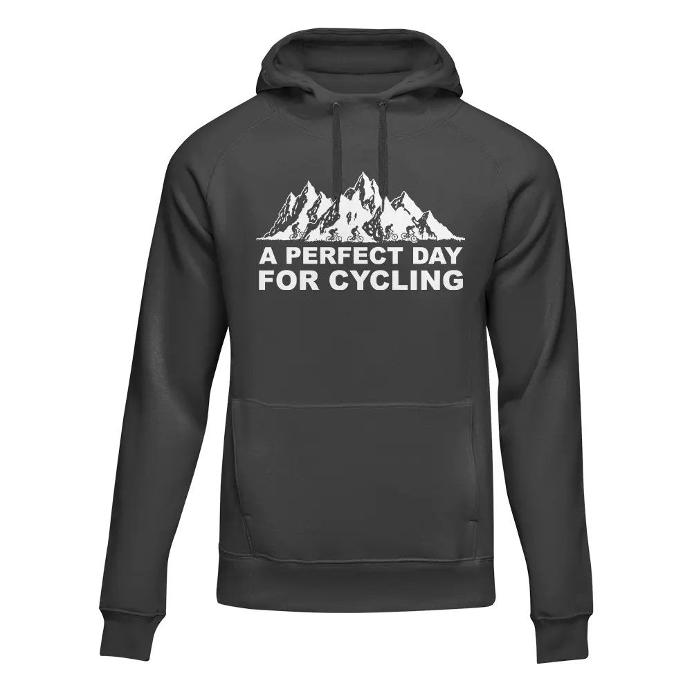 Perfect Day For Cycling Adult Fleece Hoodie by Outdoorzees