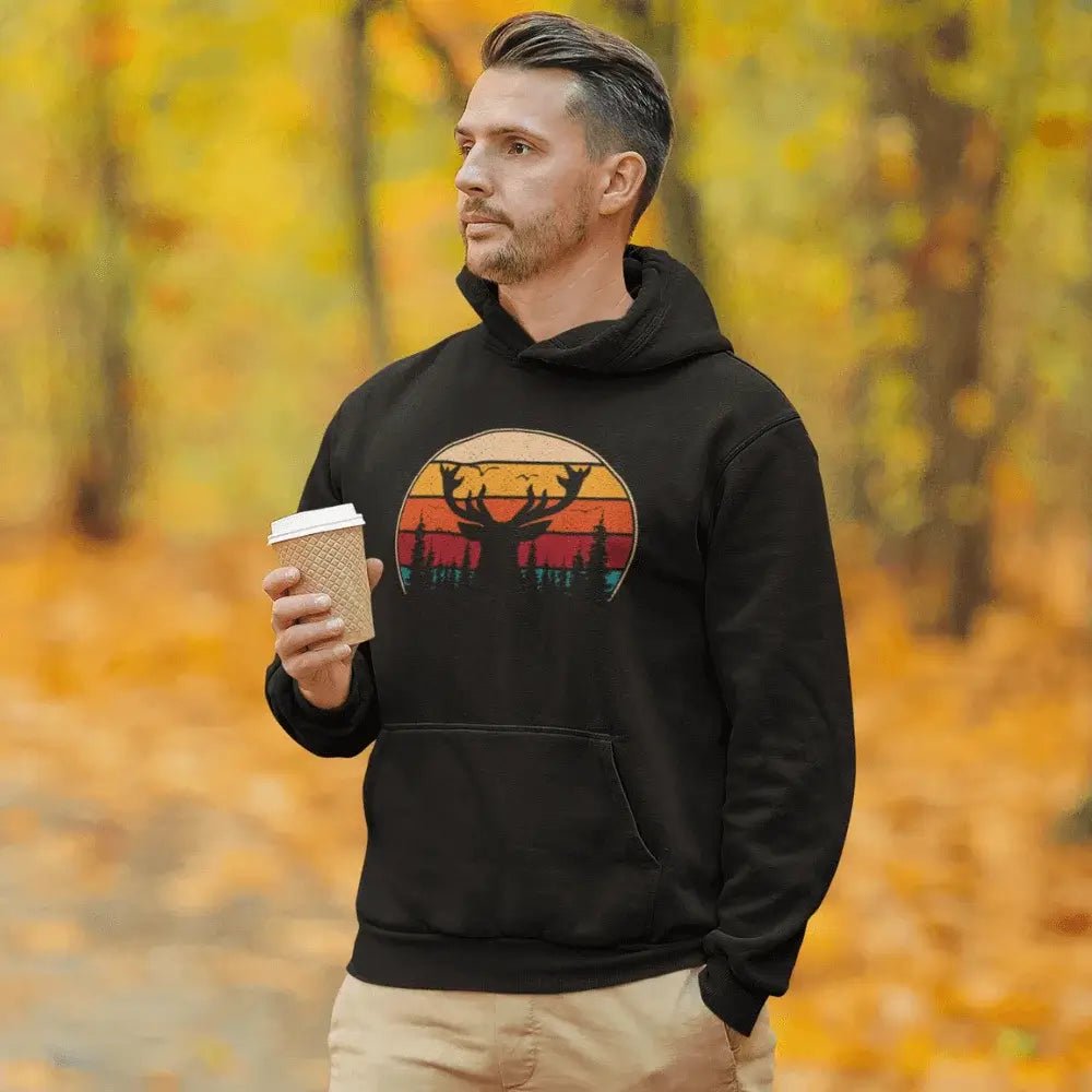 Deer Color Men Hoodie by Outdoorzees