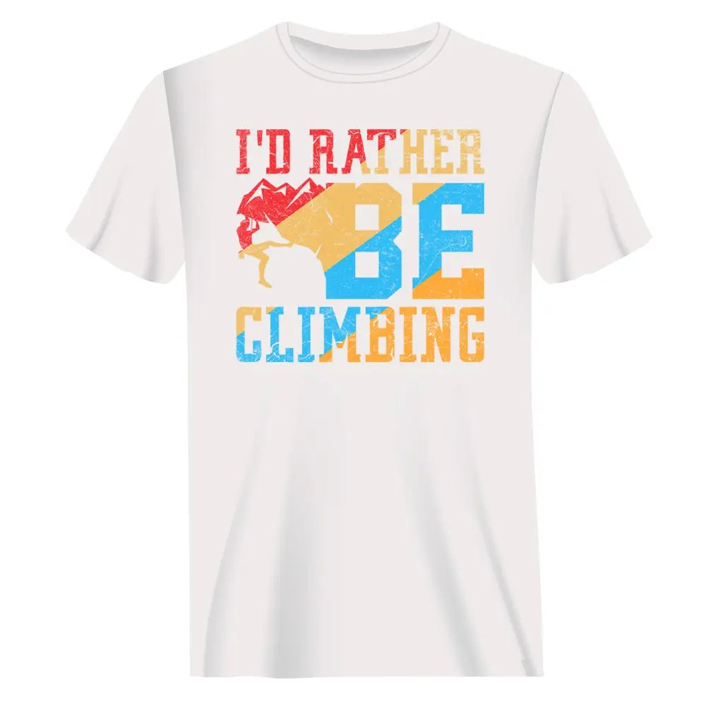 Climbing I'd Rather Be Climbing Man T-Shirt by Outdoorzees