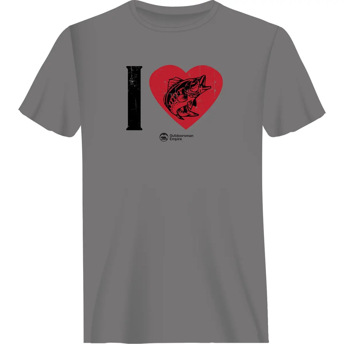 I love Fishing Man T-Shirt by Outdoorzees