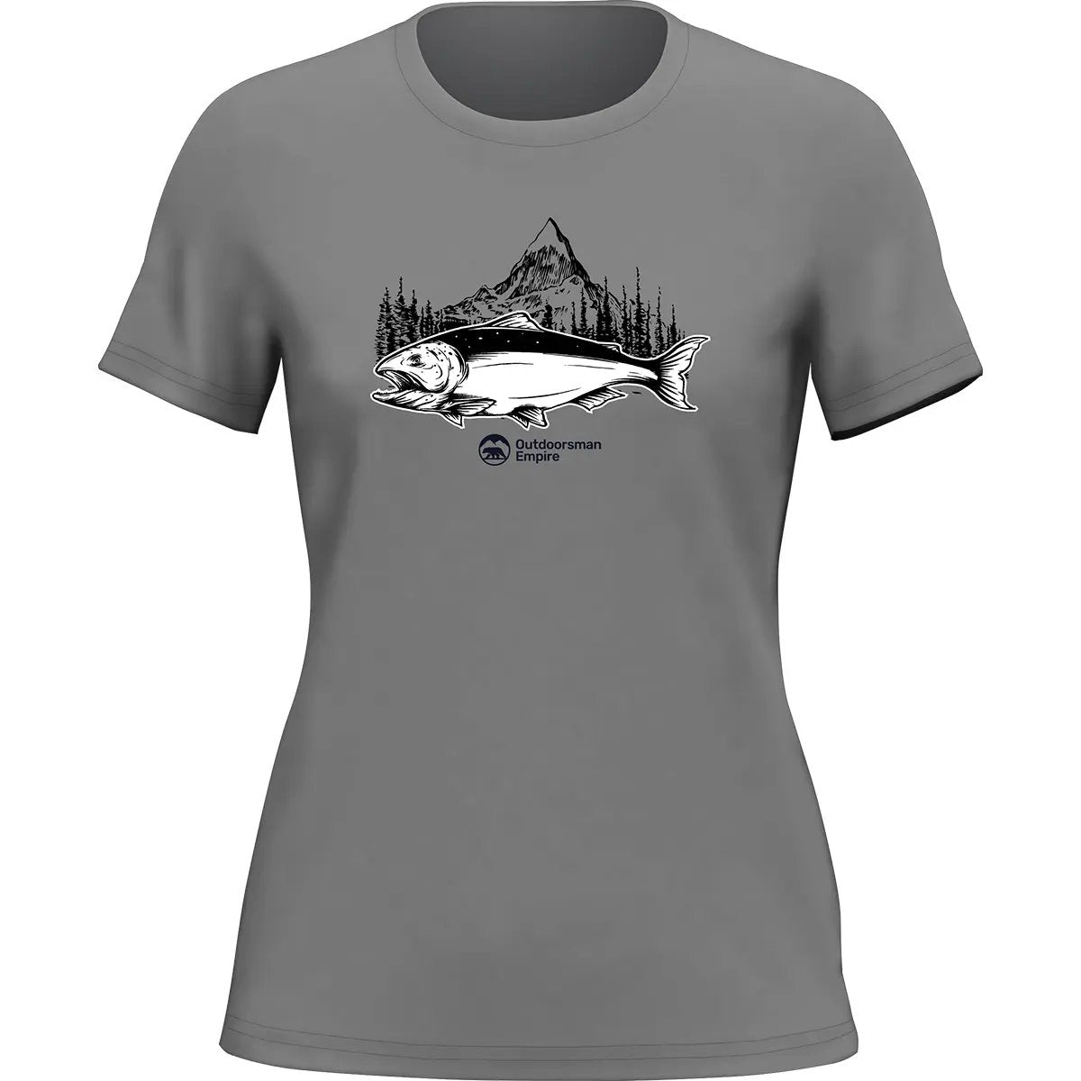 Fishing Mountain T-Shirt for Women by Outdoorzees