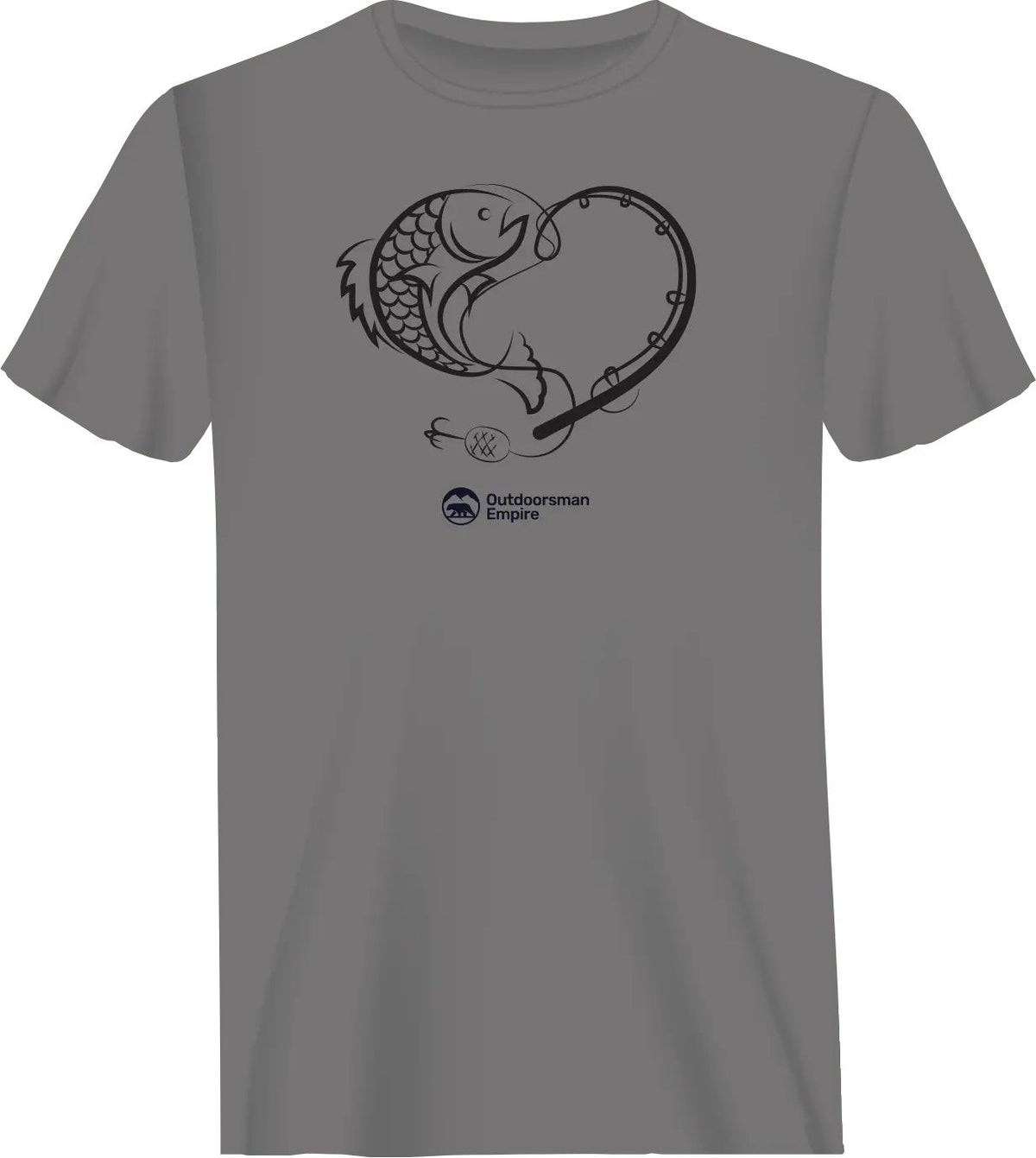 Fishing Heart Man T-Shirt by Outdoorzees