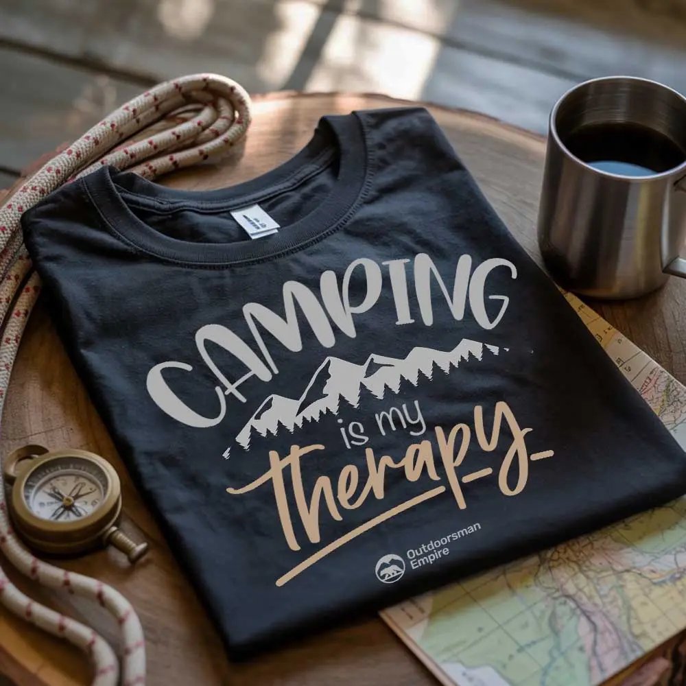 Camping Is My Therapy Unisex T-Shirt by Outdoorzees