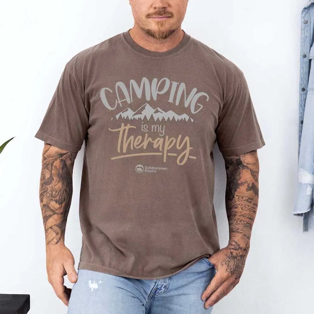 Camping Is My Therapy Man T-Shirt by Outdoorzees