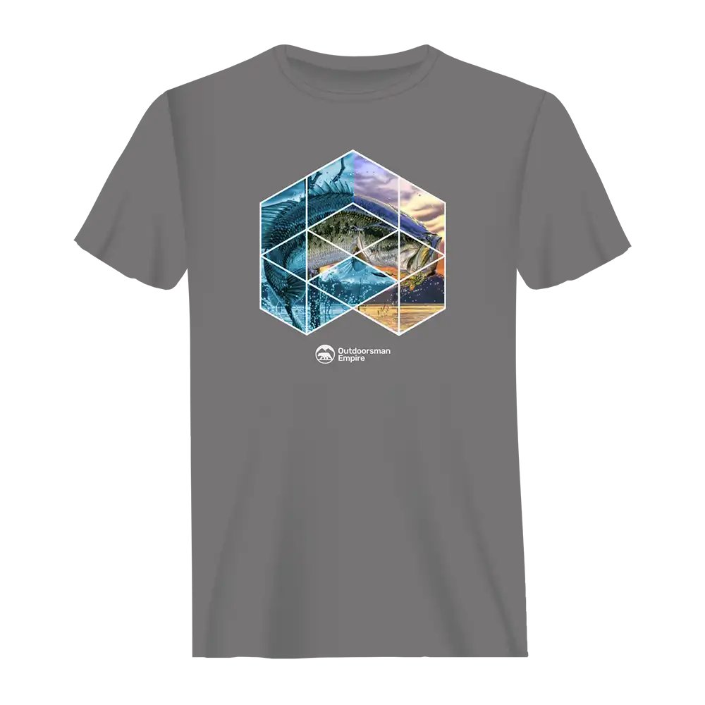 Fishing Geometry Man T-Shirt by Outdoorzees