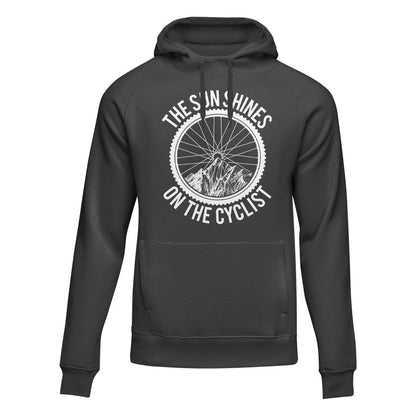The Sun Shine On The Cyclist Adult Fleece Hoodie by Outdoorzees
