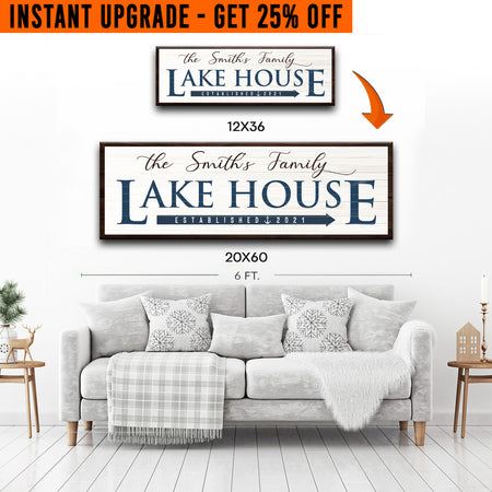Upgrade Your 'Lake House' (Style 3) Canvas To 20x60 Inches by Tailored Canvases