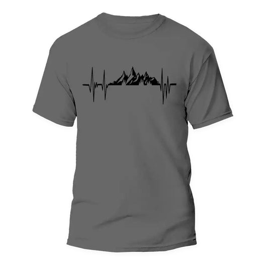 Mountains Heartbeats Unisex T-Shirt by Outdoorzees