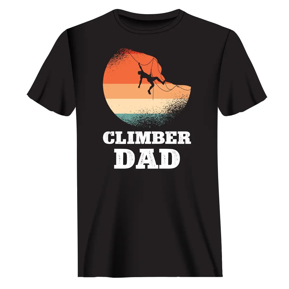 Climber Dad Man T-Shirt by Outdoorzees