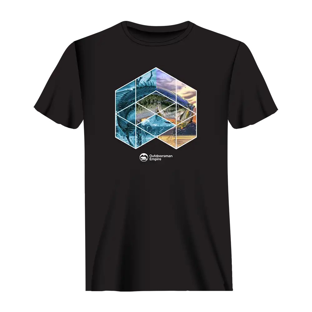 Fishing Geometry Man T-Shirt by Outdoorzees