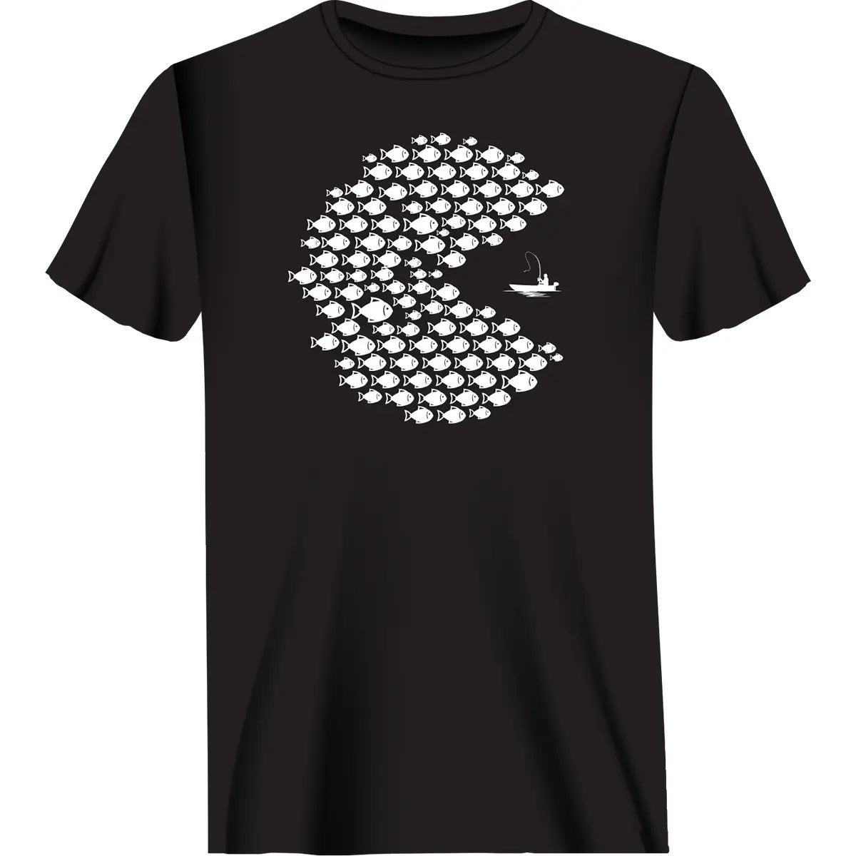 Fishing Pacman Style Man T-Shirt by Outdoorzees