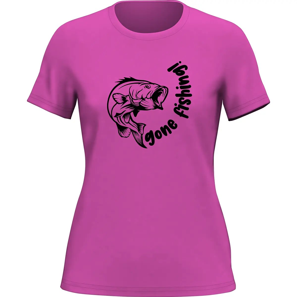 Gone Fishing v1 T-Shirt for Women by Outdoorzees