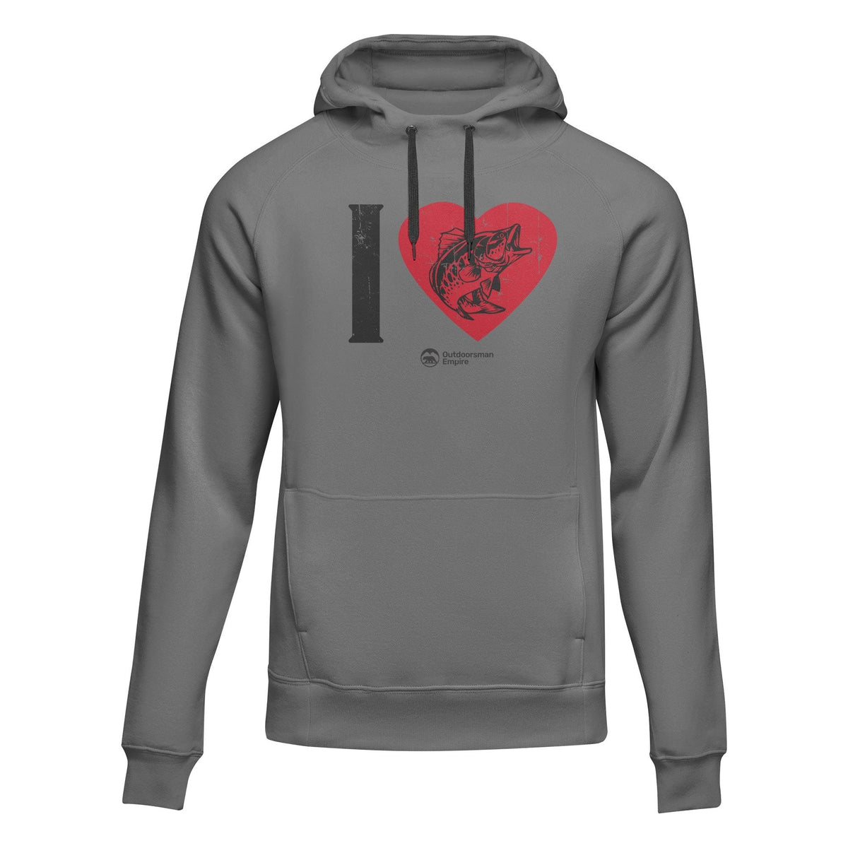 I love Fishing' Adult Fleece Hoodie by Outdoorzees