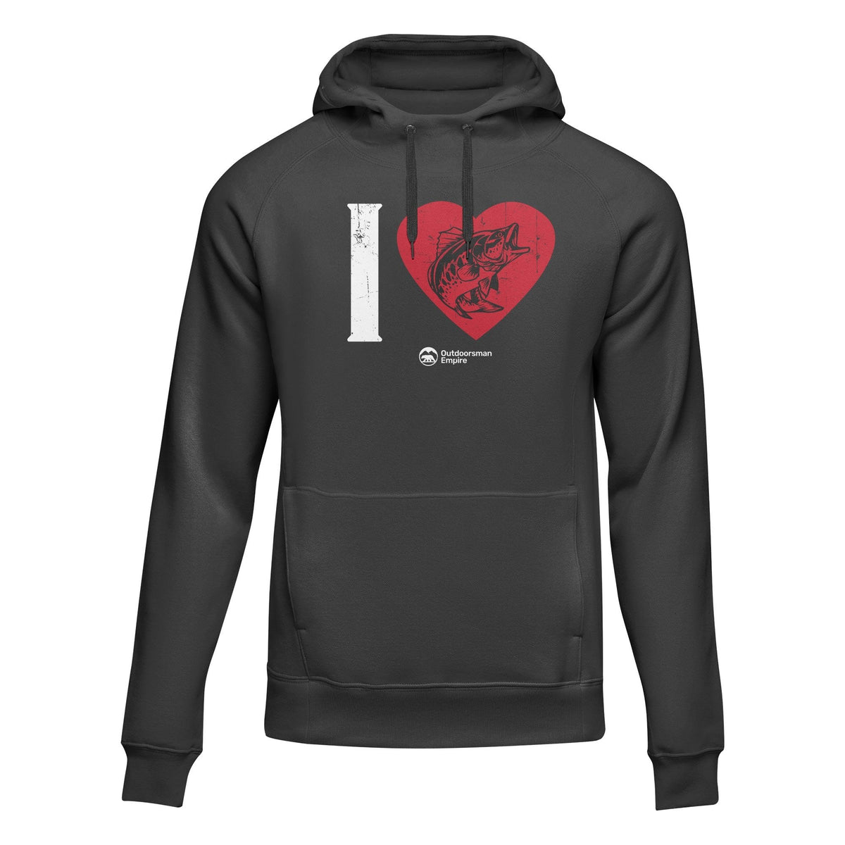 I love Fishing' Adult Fleece Hoodie by Outdoorzees