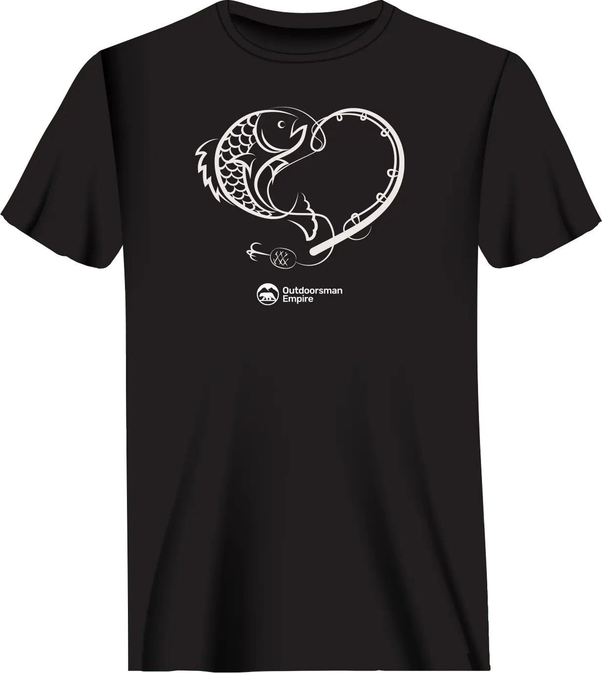 Fishing Heart Man T-Shirt by Outdoorzees
